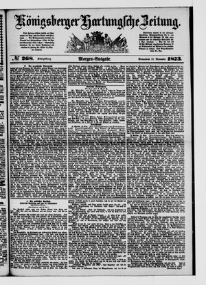 Königsberger Hartungsche Zeitung on Nov 15, 1873