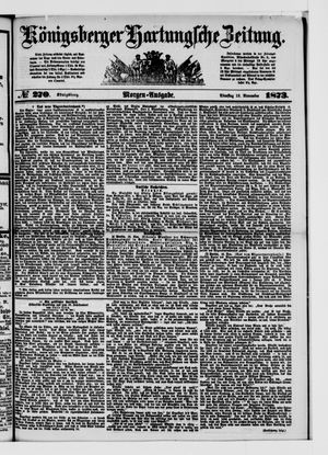 Königsberger Hartungsche Zeitung vom 18.11.1873