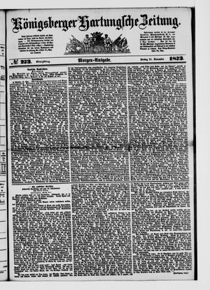 Königsberger Hartungsche Zeitung vom 21.11.1873