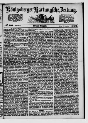 Königsberger Hartungsche Zeitung on Dec 19, 1873