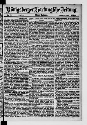 Königsberger Hartungsche Zeitung vom 08.01.1874