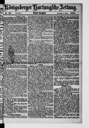 Königsberger Hartungsche Zeitung vom 15.01.1874
