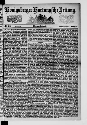 Königsberger Hartungsche Zeitung on Jan 18, 1874