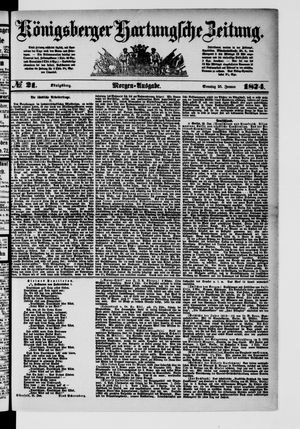 Königsberger Hartungsche Zeitung vom 25.01.1874