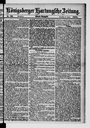 Königsberger Hartungsche Zeitung vom 29.01.1874