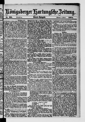 Königsberger Hartungsche Zeitung vom 04.02.1874