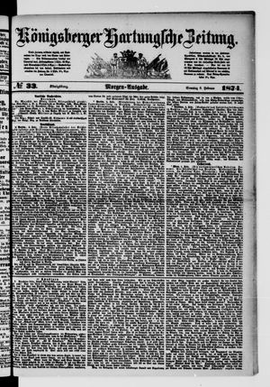 Königsberger Hartungsche Zeitung vom 08.02.1874