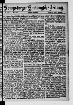 Königsberger Hartungsche Zeitung vom 10.02.1874