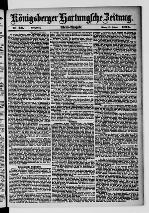 Königsberger Hartungsche Zeitung vom 23.02.1874