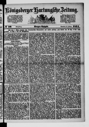 Königsberger Hartungsche Zeitung vom 28.02.1874