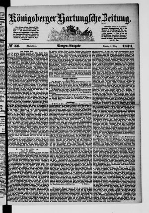 Königsberger Hartungsche Zeitung vom 01.03.1874
