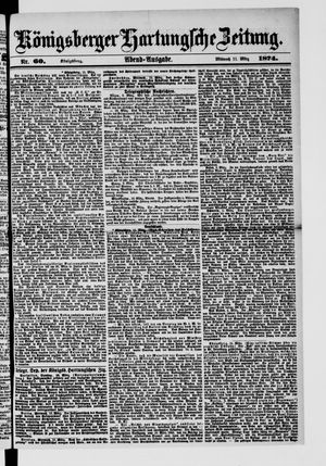 Königsberger Hartungsche Zeitung vom 11.03.1874