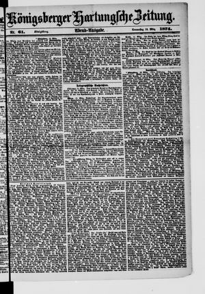 Königsberger Hartungsche Zeitung vom 12.03.1874