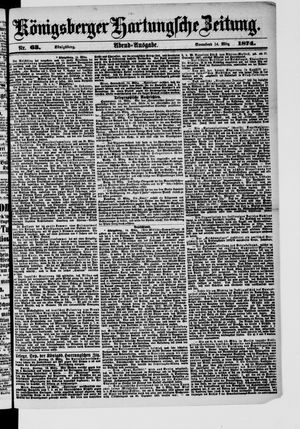 Königsberger Hartungsche Zeitung vom 14.03.1874