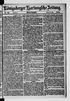 Königsberger Hartungsche Zeitung vom 25.03.1874