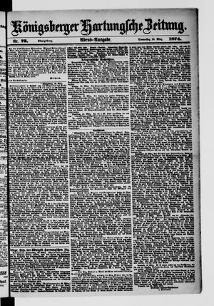 Königsberger Hartungsche Zeitung on Mar 26, 1874