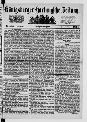 Königsberger Hartungsche Zeitung vom 02.10.1874