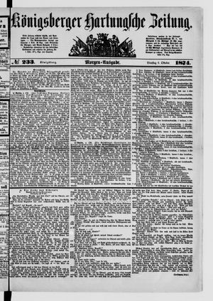 Königsberger Hartungsche Zeitung on Oct 6, 1874
