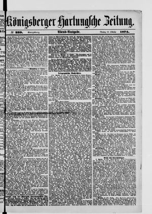 Königsberger Hartungsche Zeitung vom 12.10.1874