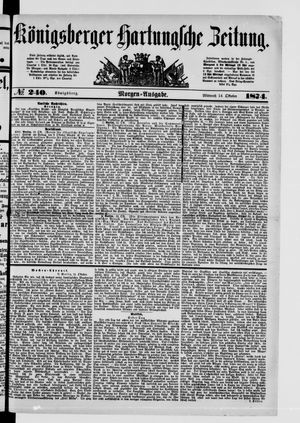 Königsberger Hartungsche Zeitung vom 14.10.1874