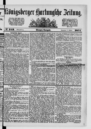 Königsberger Hartungsche Zeitung vom 17.10.1874
