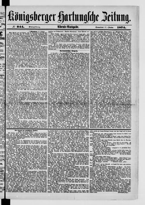Königsberger Hartungsche Zeitung vom 17.10.1874