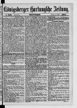 Königsberger Hartungsche Zeitung vom 20.10.1874
