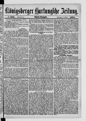 Königsberger Hartungsche Zeitung vom 22.10.1874