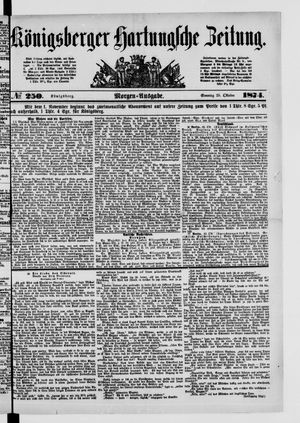 Königsberger Hartungsche Zeitung vom 25.10.1874