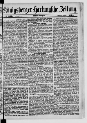 Königsberger Hartungsche Zeitung vom 27.10.1874