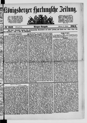 Königsberger Hartungsche Zeitung vom 28.10.1874