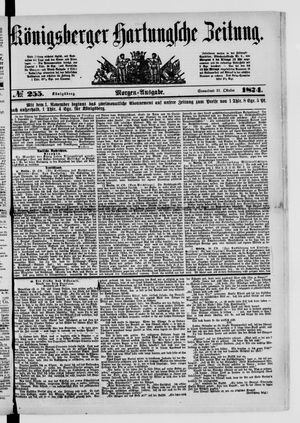 Königsberger Hartungsche Zeitung vom 31.10.1874