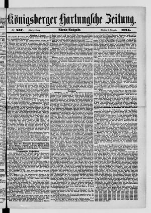 Königsberger Hartungsche Zeitung on Nov 2, 1874