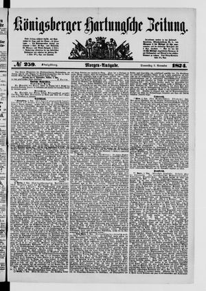 Königsberger Hartungsche Zeitung vom 05.11.1874