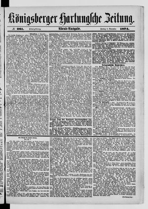 Königsberger Hartungsche Zeitung vom 06.11.1874