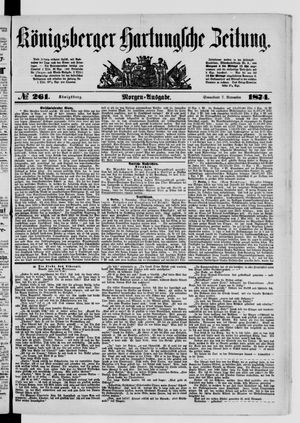 Königsberger Hartungsche Zeitung vom 07.11.1874