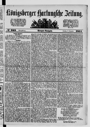 Königsberger Hartungsche Zeitung vom 10.11.1874