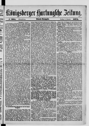 Königsberger Hartungsche Zeitung vom 10.11.1874