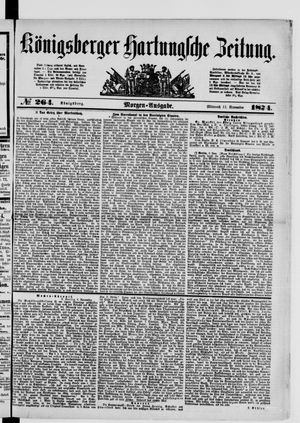 Königsberger Hartungsche Zeitung vom 11.11.1874