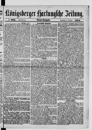 Königsberger Hartungsche Zeitung vom 12.11.1874
