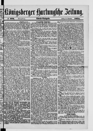 Königsberger Hartungsche Zeitung on Nov 20, 1874