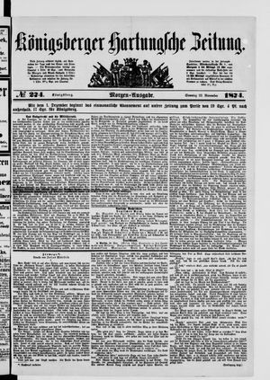 Königsberger Hartungsche Zeitung vom 22.11.1874