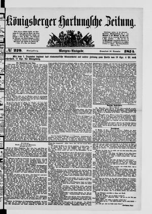 Königsberger Hartungsche Zeitung vom 28.11.1874