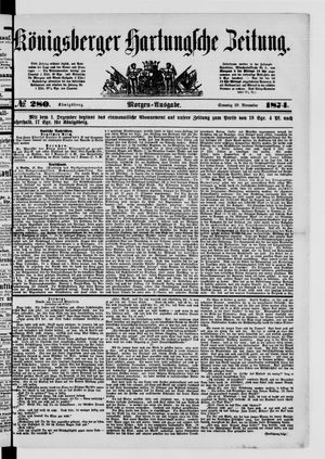 Königsberger Hartungsche Zeitung vom 29.11.1874