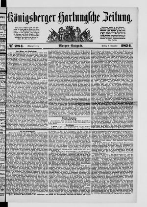 Königsberger Hartungsche Zeitung vom 04.12.1874