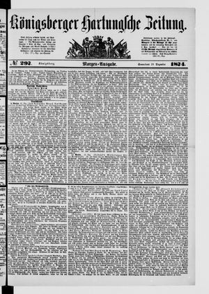 Königsberger Hartungsche Zeitung vom 19.12.1874