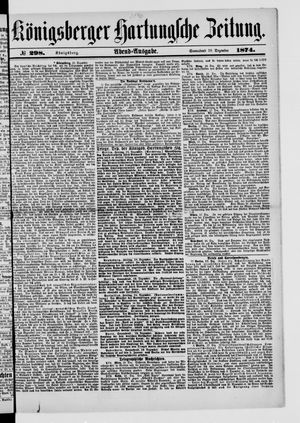 Königsberger Hartungsche Zeitung vom 19.12.1874