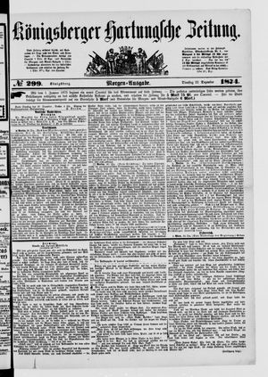 Königsberger Hartungsche Zeitung vom 22.12.1874