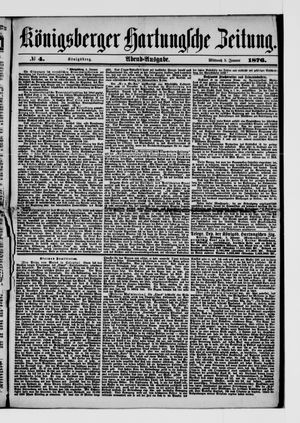 Königsberger Hartungsche Zeitung vom 05.01.1876