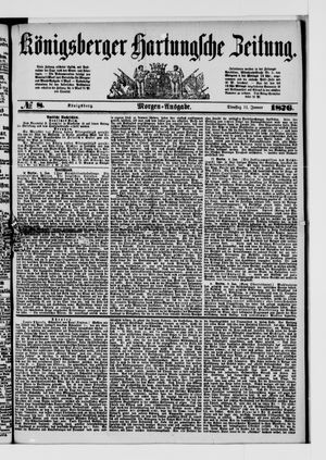 Königsberger Hartungsche Zeitung vom 11.01.1876